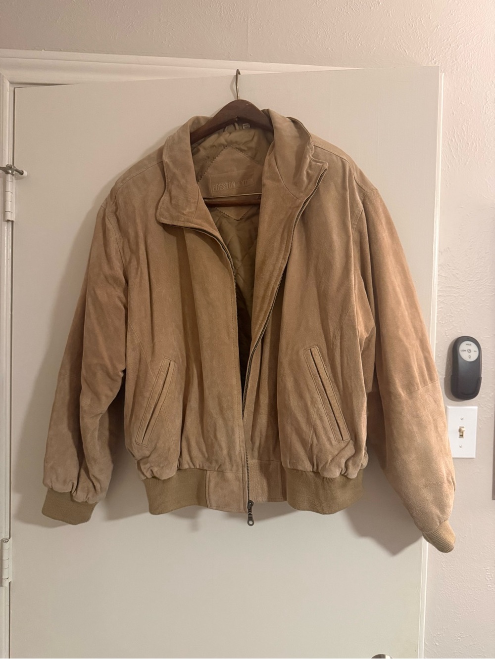 Preston & York Beige Suede Bomber Jacket - Picture 2 of 8